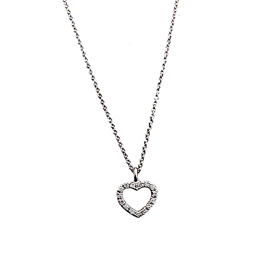 Collana Casadei a Cuore in Oro Bianco e Diamanti