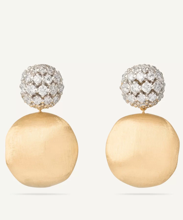 Africa 18k Yellow Gold Drop Earrings With Diamond Pave Ob1898 B2 Yw Q6 1202899407 2048x