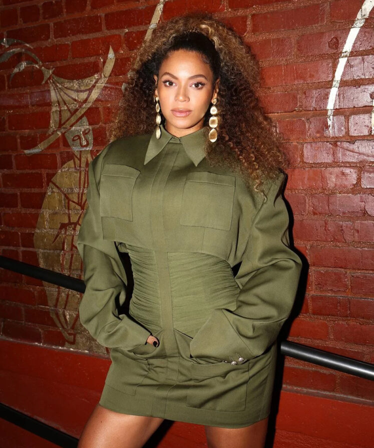 Beyonce Green Balmain Outfit Queen Slim Screening