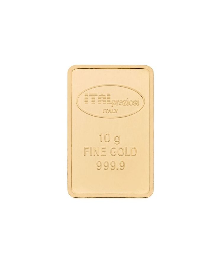 Lingotto Oro 10 Grammi Verticale Italpreziosi