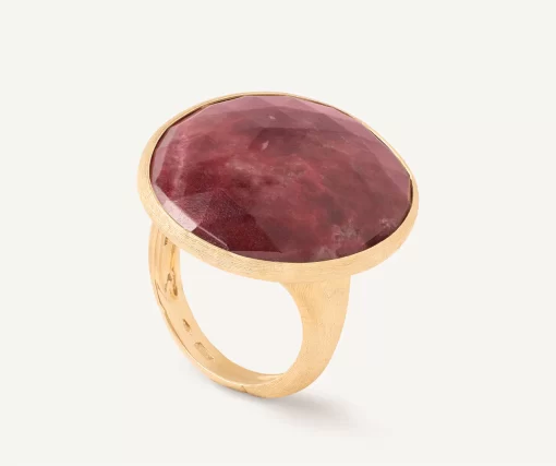 Lunaria 18k Yellow Gold Cocktail Ring With Thulite 44335738061082