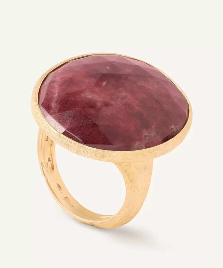 Lunaria 18k Yellow Gold Cocktail Ring With Thulite 44335738061082