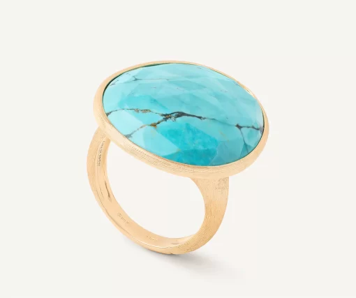 Lunaria 18k Yellow Gold Cocktail Ring With Turquoise 44335719711002