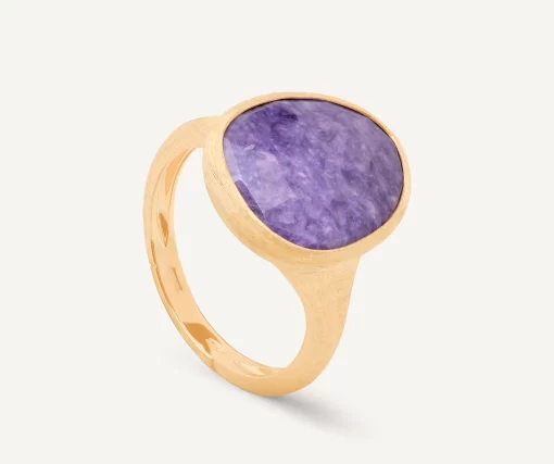 Lunaria 18k Yellow Gold Ring With Charoite 1130205190