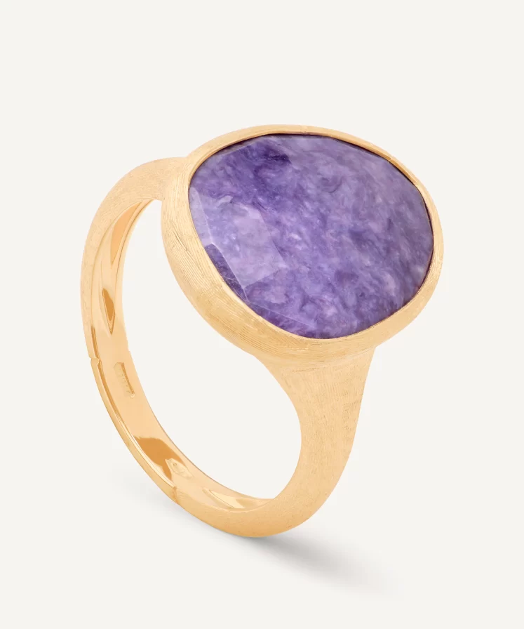 Lunaria 18k Yellow Gold Ring With Charoite 1130205190