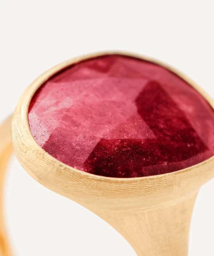 Lunaria 18k Yellow Gold Ring With Thulite 1130205195