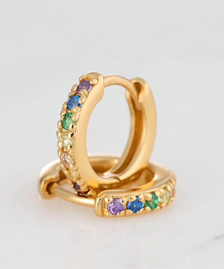 Orecchini Cerchietti Arcobaleno